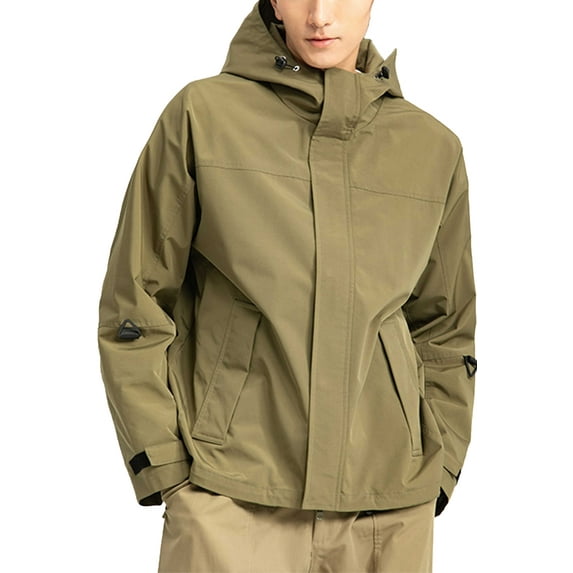 Tutulime Men's utdoor Windbreakers, Sporty Utility Jackets with Single-Layer Windproof Design