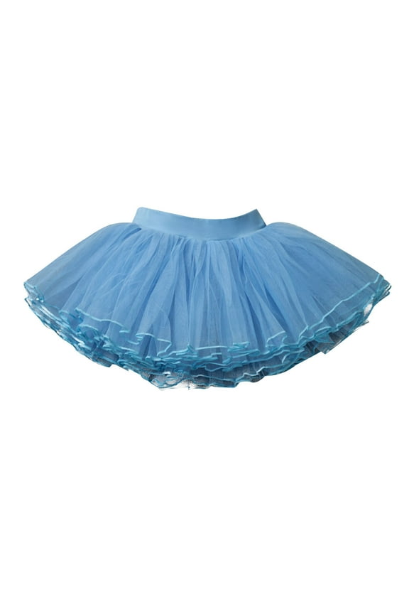Tutus Skirt for Girls, Girls Lace Mesh Skirts, Toddler Kids Layered Tulles Elastic Skirt, Princess Dress for Ballets Dance Tutus Skirt for Girls Light Blue 5Y