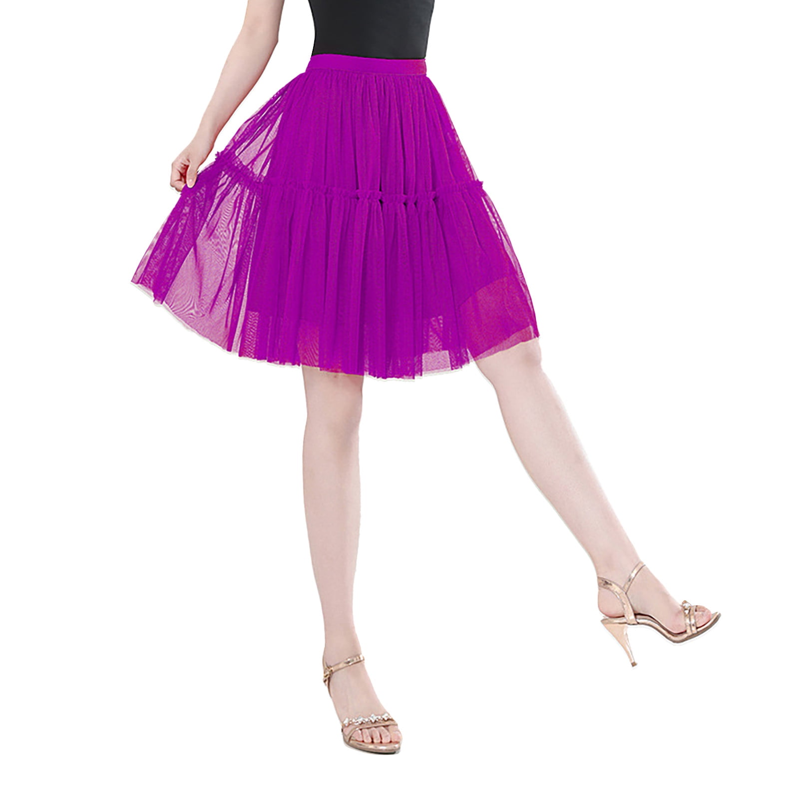 ladies tutu fancy dress 3-Layer Skirts For Women – Classic Tulle Dance Skirts For Halloween, Costumes & Party Wear Sequinned