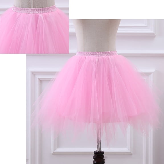 Tutus for Girls Layered Pink Tutu Elastic Waist Tulle Ballet Skirts Thanksgiving Tutu 2-12 Years