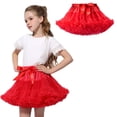 thumbnail image 1 of Tutus for Girls Layered Red Tutu Elastic Waist Ballet Dance Dress Princess Skirt Thanksgiving Tutu 8-10 Years, 1 of 7