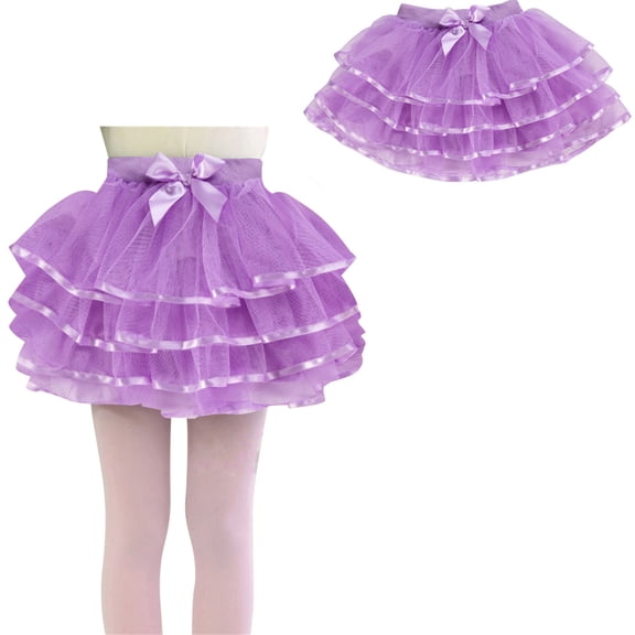 Tutus for Girls Layers Purple Tutu Elastic Waist Girls Ballet Tutus Thanksgiving Tutu 6-8 Years