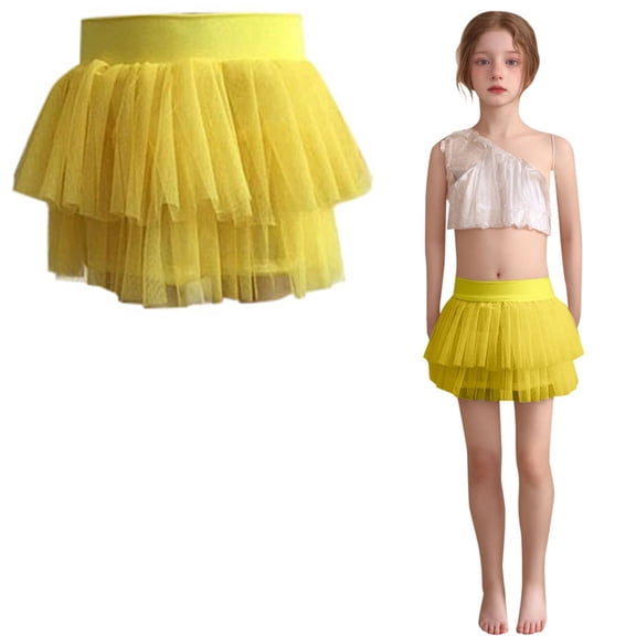 Tutus for Girls Layers Yellow Tutu Elastic Waist Ballet Tutu Skirts Thanksgiving Tutu 2-10 Years