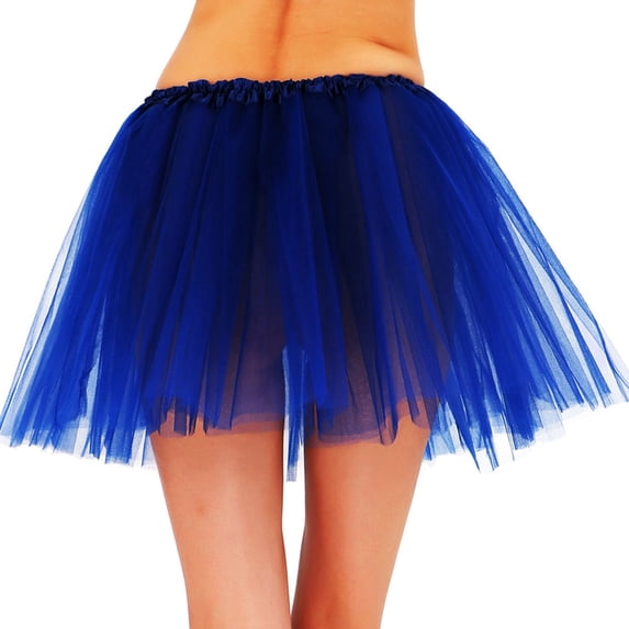 Tutus for Women 5 Layered Tutus Girl Teens Short Skirt Colorful Running Skirts Rave Costume Tutu Dance Skirt Royal Blue