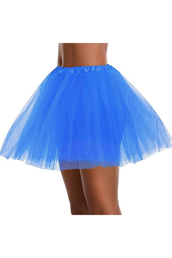 Tutus for Women Adult Tutus Skirts for Women 3 Layered Classic Elastic Tulles Skirts Festival Dancing Running Blue One Size