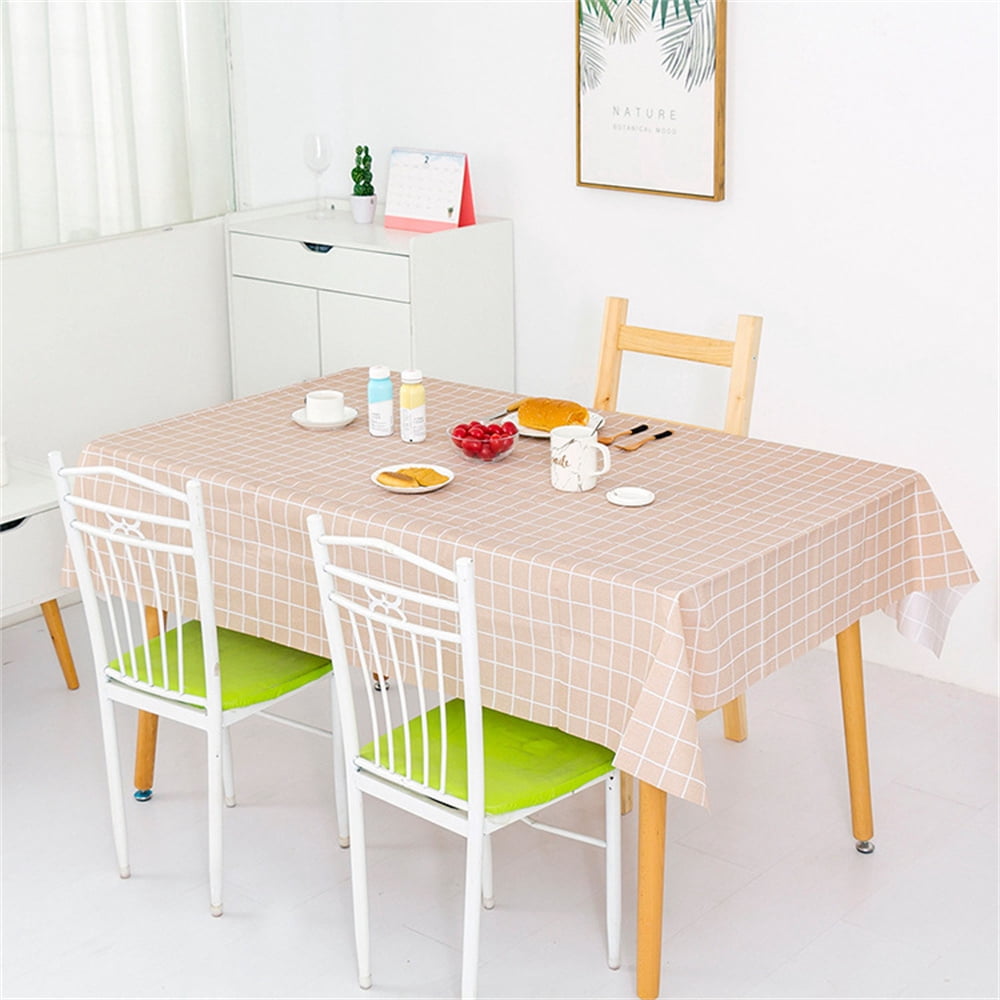 Tutuviw 1 Pcs Check Tablecloth - Water Repellent, Stain Resistant Table ...