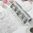 thumbnail image 1 of Tutuviw 1 Pieces Metallic Table Runner Mesh Table Runners11in x 354in, Glitter Table Centerpieces Runner Roll for Party Bridal Wedding Decorations Bridal Shower, Silver (Christmas Gift), 1 of 8
