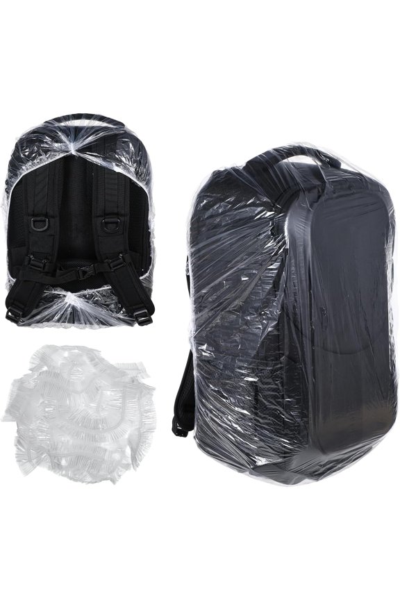 10 PCS Clear Backpack Rain Cover Disposable Waterproof Backpack Cover Elastic Back Pack Raincover Plastic Backpacks Cover for Outdoor Hiking Camping Travel