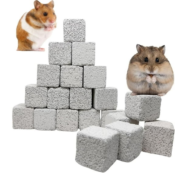 Tutuviw 10 Pcs Grinding Stone for Small Pets,Rabbits Lava Rocks,Trims Rodent Teeth,Animal Chew Stones,Smooths Claws,Adds Calcium to Diet,Chew Toys for Rabbits,Rats,Mice,Hamsters & Guinea Pigs