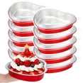 thumbnail image 1 of Tutuviw 10 Pcs Valentine's Day Heart Shaped Container 23 Oz Large Foil Food Storage Containers with Lids Disposable Aluminum Foil Heart Baking Pans for Birthday Wedding Party Supply, 1 of 6