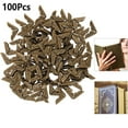 thumbnail image 1 of Tutuviw 100 Pcs 0.55" Book Corner Protectors, Metal Book Scrapbook Corner Protectors, Notebook Cover Book Corner Cover, Folder Corner Protectors for Menu Scrapbook Album (Bronze), 1 of 8
