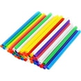thumbnail image 1 of Tutuviw 100 Pcs Disposable Multi-Color Straw Jumbo Smoothie Straws - 9.4" High Assorted Colors Milkshake Straws, 1 of 7