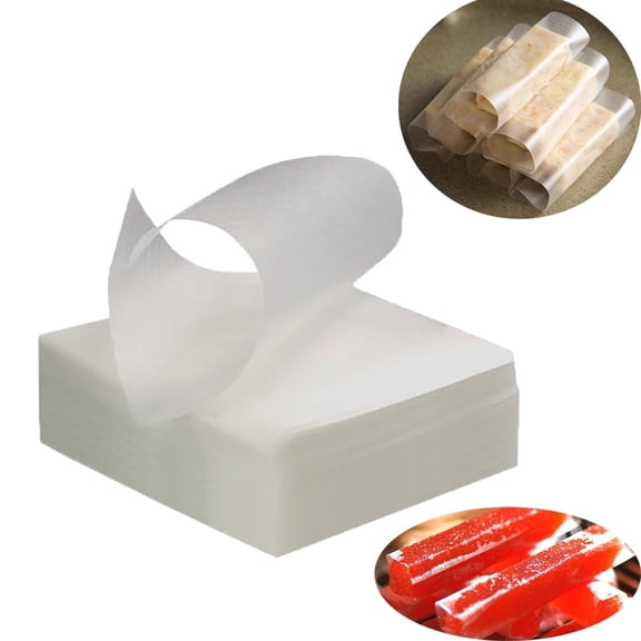 Tutuviw 1200Pcs Edible Rice Paper for Candy Wrapping Nougat Wrapping Sheets 2.6x3.2in Toffee Sugar Paper Edible Rice Wafer Paper for Handmade Caramel Candy Wrapping Food Decorating