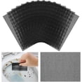 thumbnail image 1 of Tutuviw 12Pcs Flexible Scrubbing Screen for Toilet Ring Remover 11.02*4.52 Inch Flexible Scouring Mesh Pad Abrasive Cleaning Screen for Remove Carbon Rust Scale, 1 of 2