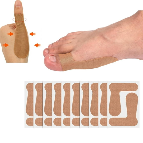 Tutuviw 14 Pcs Big Toe Strap Thumb Protecting Tape,Self Adhesive Thumb Protecting Straps,Big Toe Brace Thumb Cover Stickers,Big Toe Straighteners,Elastic Pain Relieving Patch for Bunion,Joint Support