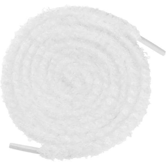 Tutuviw 140cm Fuzzy Shoe Laces Soft 8mm Wide Fat Fluffy Shoelaces Caterpillar Laces Replacement for Compatible with Most Brands of Shoes(2 Pairs)