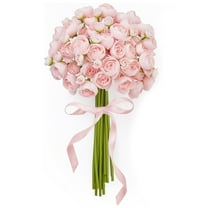 Tutuviw 18 Pcs12in Artificial Ranunculus Flowers, Faux Mini Silk Ranunculus Flowers for DIY Artificial Flowers for Centerpieces Arrangements Bridal Shower Wedding Decor (Blush Pink)