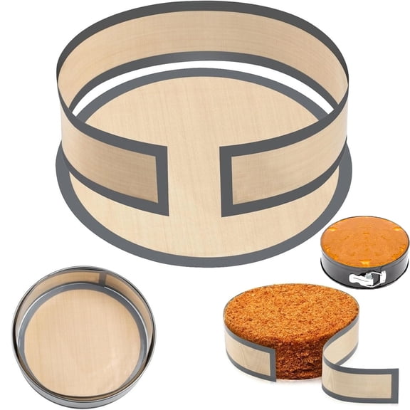 Tutuviw 1Set Silicone Baking Mat for Springform Pan 9 inch,Non-Stick Reusable Cookie Sheet Liners Easy Clean Silicone Mat for Cheesecake Pan Prevent Cake from Sticking to Bottom and Side