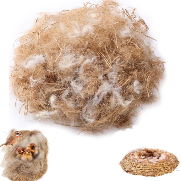 Tutuviw 2 Pack Mixing Bird Nesting Material,Canary Nests Bedding,Hummingbird Parakeet Nesting Materials,Loose Bedding Substrate for Laying Eggs,Resting Materials for Birds (80G)