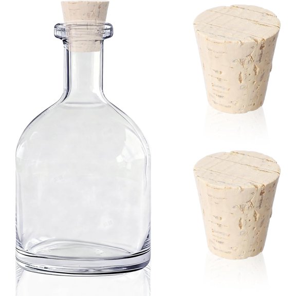 Tutuviw 2 Pcs Carboy Cork Stopper Glass Carboy Cap for 1, 3, 5, 6 Gallon Glass Water Jug 1 x 1.5 x 1.6 Inches Soft Cork Plug Wood Tapered Fermentation Cap Cork Stoppers
