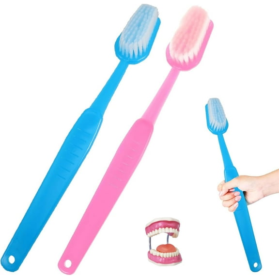 Tutuviw 2 Pcs Funny Giant Toothbrushes,Unique Huge Tooth Brushes,Comically Large Items Oversized Demonstration Toothbrush,Toothbrush Photo Prop,Cosplay Accessories for Party Decorative