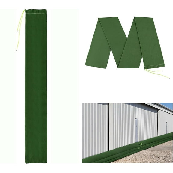 Tutuviw 2 Pcs Thickened Long Canvas Sandbags 3.9Ft Reusable Canvas Flood Protection Sand Bags Rain Wind Flood Barrier with Elastic Band for Home Garage Doors Windows Flood Hurricane