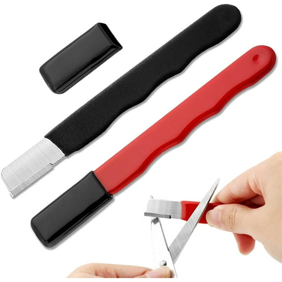 Tutuviw 2 Pieces Garden Tool Sharpener Non Slip Handheld Multipurpose Portable Quick Blade Sharpener Portable Quick Sharpener for Axe Scissors Hatchet Machete & More