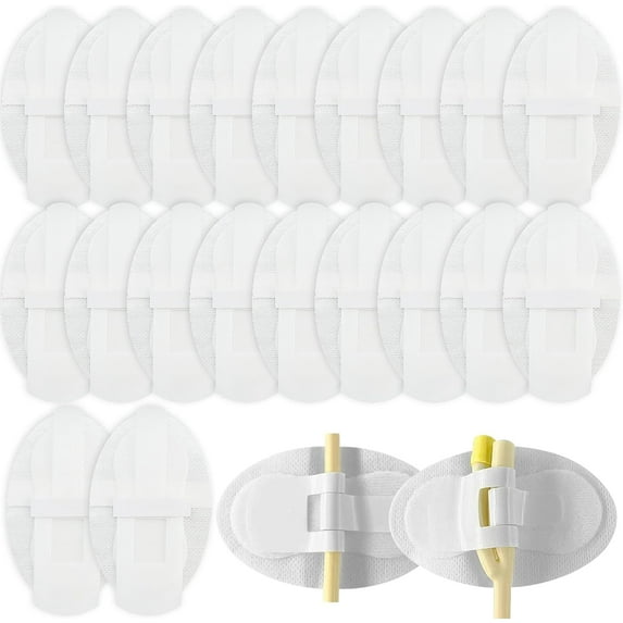 Tutuviw 20 Pcs Catheter Stabilization Device,Catheter Tube Holder Sticker for Peg/G/J Feeding Tubes,Adhesive Catheter Urinary Leg Bag Legband Holder,Catheter Supplies for for Kids Child