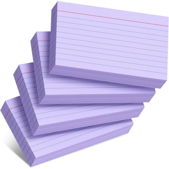Tutuviw 200 Pcs Index Cards,3x5in Double Side Lined Ruled Index Cards,Flash Cards for Studying,Flash Cards with Ruled Index,Heavy Note Cards for Studying Taking Notes/Daily Recording,Purple