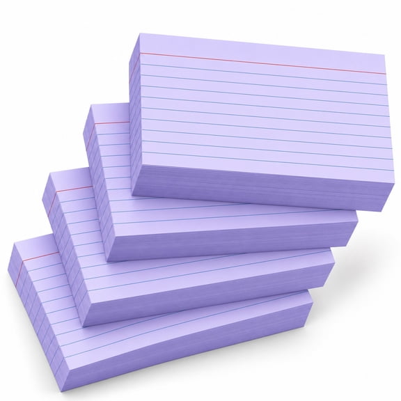 Tutuviw 200 Pcs Index Cards,3x5in Double Side Lined Ruled Index Cards,Flash Cards for Studying,Flash Cards with Ruled Index,Heavy Note Cards for Studying Taking Notes/Daily Recording,Purple