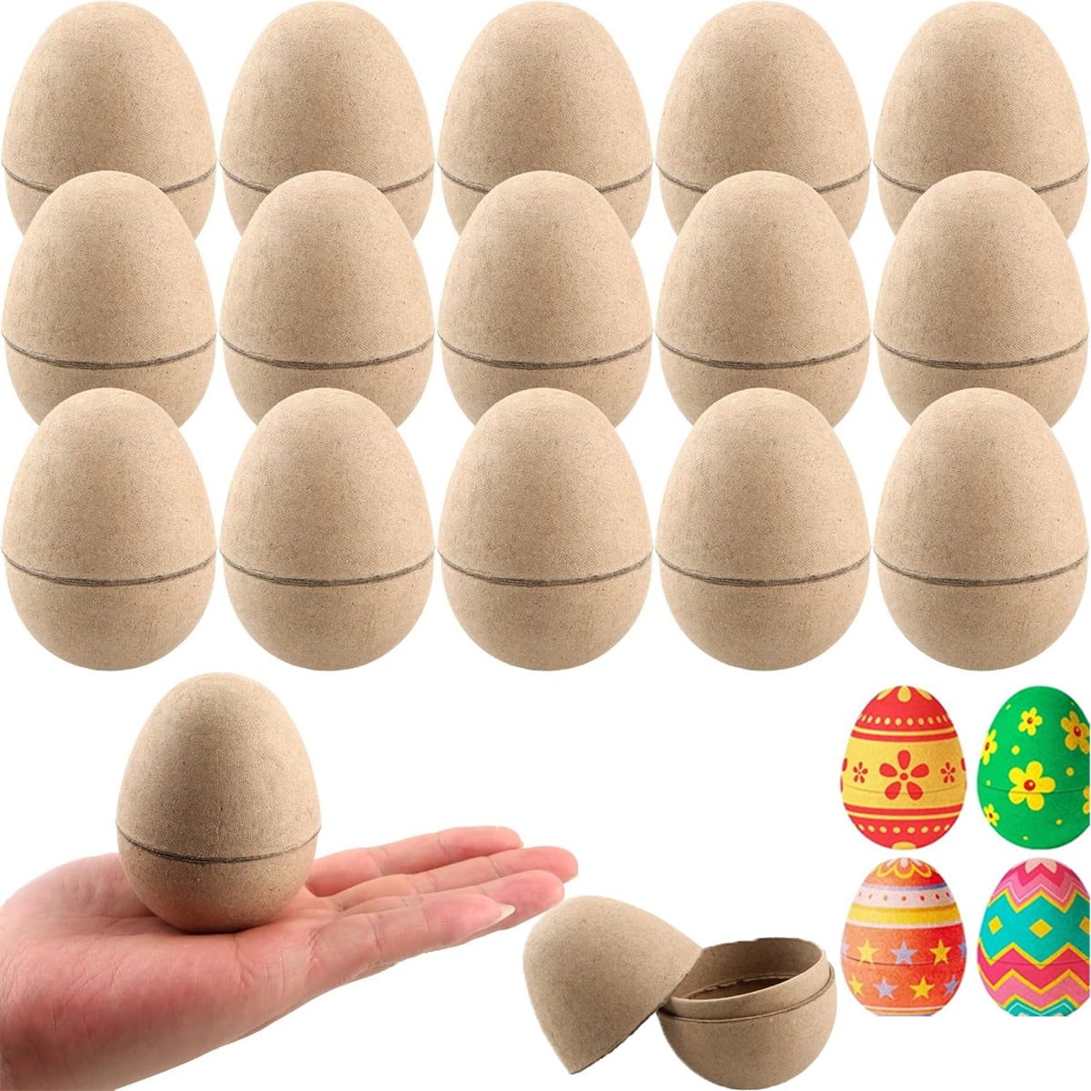 Abeec 24 Easter Fillable Plastic Eggs - Colourful Easter Egg Multipack...