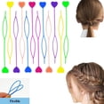 thumbnail image 1 of Tutuviw 20Pcs Quick Beader for Loading,Quick Hair Beader Tool,Plastic Ponytail Maker,Elastic Hair Braiding Set,Automatic Threader Braid Loop for Women Plait Styling Accessories Supplies (Multicolore), 1 of 8