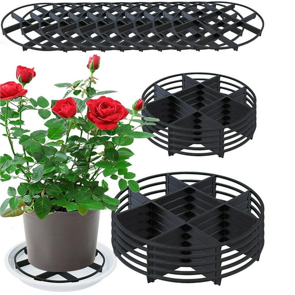 Tutuviw 21Pcs Plastic Plant Saucer Stand,5/7/8in Flower Pot Feet Drainage Risers Elevator,Heavy Round Plant Holder,Plant Pot Risers for Indoor Outdoor Use Improve Drainage/Ventilation/Stability
