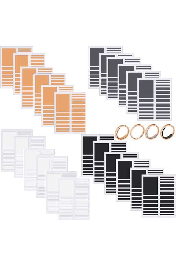 24 Sheets Invisible Ring Size Adjuster, Ring Sizer Spacer and Guard Stickers Tightener Fit Wide Rings Set Tool for Loose Rings Wide Rings Men Women (Black, Light Gray, White, Nude)