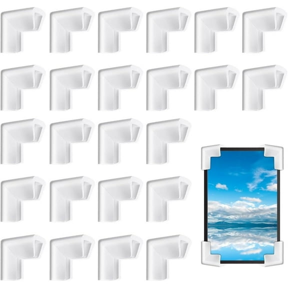 Tutuviw 24Pcs Edge Foam Protection Corners for Shipping Packaging Photo Mirror TV Frame Picture Packing Foam Corner Protectors Edge Protector Foam Shipping Corners