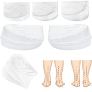 Tutuviw 2Pcs 3 Layers Heel Inserts for Height Increase Gel Supination Insoles,Washable Heel Wedge Inserts Reusable Adjustable Heel Insoles,Correction Shoe Pads for Easy Placement for Daily Use