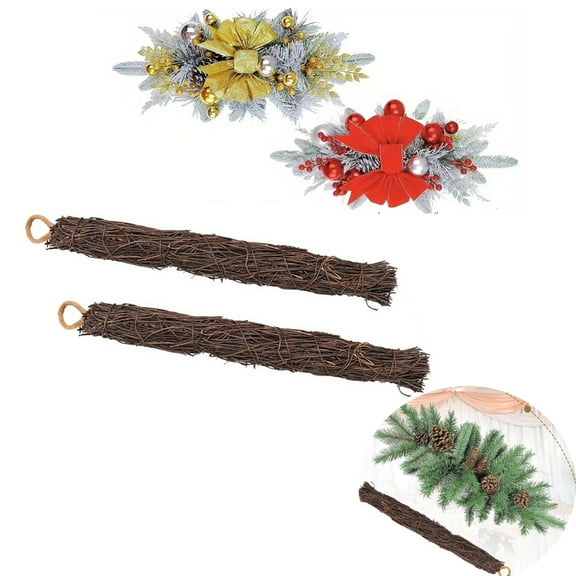 Tutuviw 2Pcs 9.8in Natural Grapevine Wreath by Tutuviw,Rattan Garland Swag Base,Natural Vine Branch Swag Base,Rustic Home Decor for /Weddings/Birthdays/Parties/Holidays Craft Decors