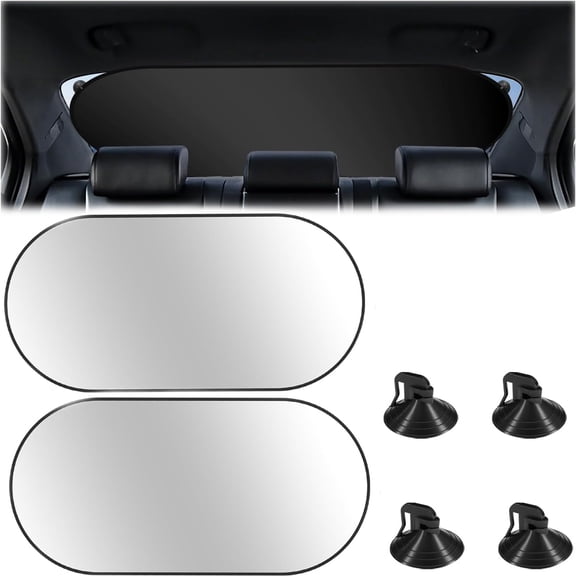 Tutuviw 2Pcs Car Shades for Back Windows UV Protection Foldable Car Window Shade, Universal Rear Facing Car Seats Sunlight Shield Back Window Visor with Suction Cups for Cars (39.3×19.7in)