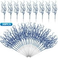 thumbnail image 1 of Tutuviw 30 Pcs Glitter Christmas Tree Pick 13 Inch Curly Tall Tree Filler Branches Sprigs Christmas Tree Filler Twigs Twigs Xmas Decorations for Vase Xmas Gift Wedding Decoration,Blue, 1 of 6