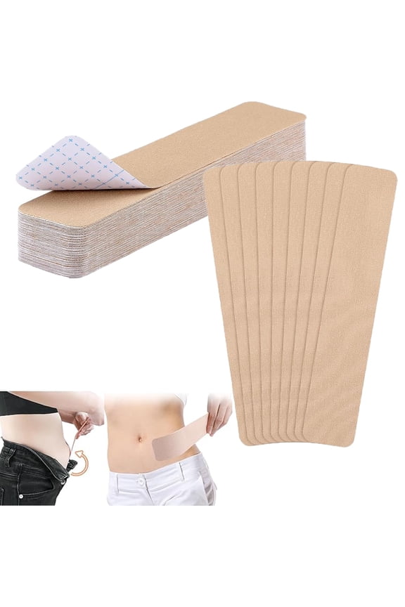 30 Pcs Tummy Lift Tape Waterproof Body Tape Precut Tummy Tape Sweat-Resistant Contouring Support Tape for Backless Dresses Wedding Party (2 x 9.8in, Rectangle)