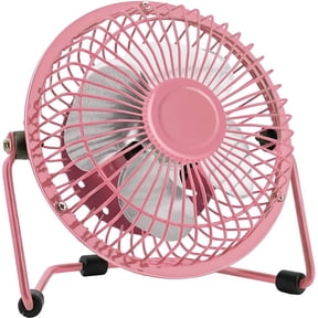 Tutuviw 4 Inch Personal Metal USB Powered Desktop Fan Pink