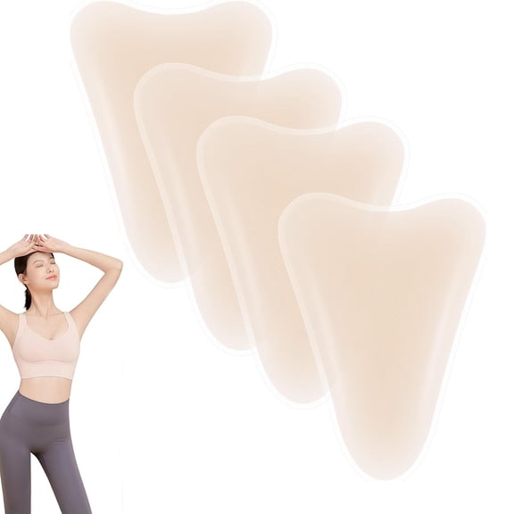 Tutuviw 4 Pcs Concealer for Women,Anti Camel Insert Pad,Underwear Guard Cover for Leggings Swimsuits,Reusable Invisible Self-adhesive Silicone Pads,Avoid Embarrassing Lines & Bulges(SkinColor)