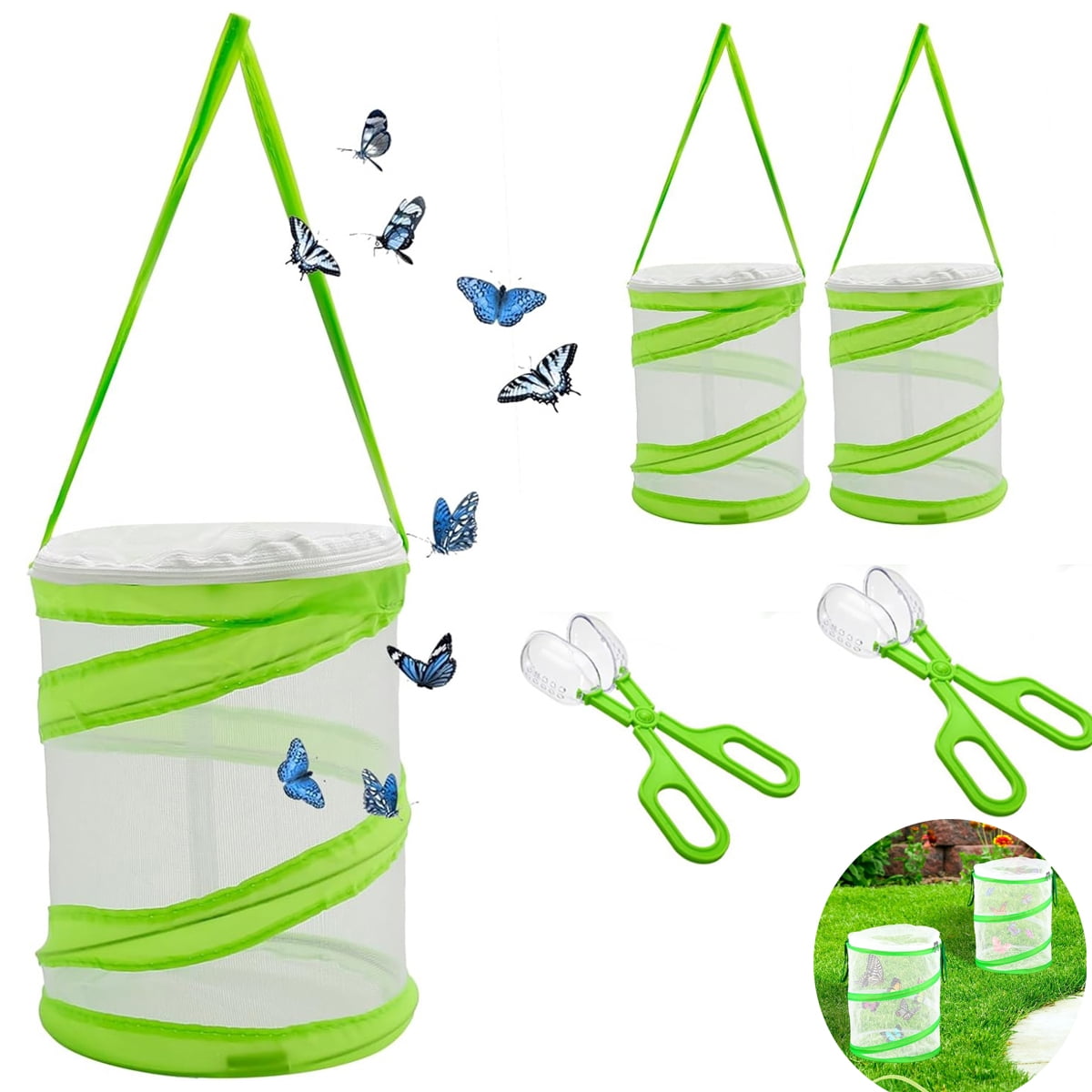 Pop Insect Tutuviw 4 Pcs Pop up Insect and Butterfly Habitat Cage,Bulk ...