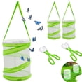 thumbnail image 1 of Tutuviw 4 Pcs Pop up Insect and Butterfly Habitat Cage,Bulk Caterpillars Cage with Catcher Clip,Mini Butterfly Net Habitat,Butterfly Enclosure Collapsible,Insect Mesh Cage Terrarium - Green,5 x 7Inch, 1 of 8