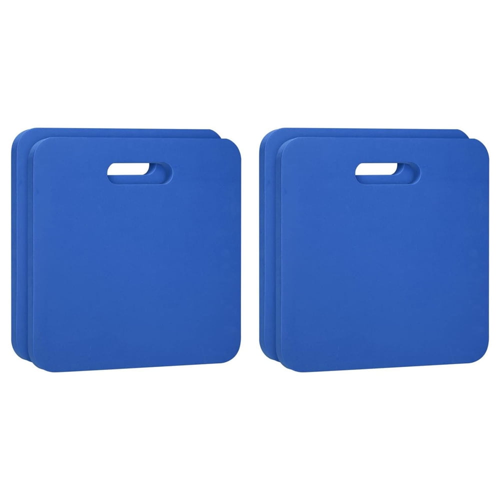 Tutuviw 4 Pcs Portable Stadium Foam Cushion Seat Pad Hard & Strong Outdoor Seating Kneel EVA  Foam Cushion  for Spectating Sport Camping(Blue)