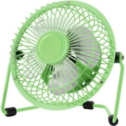 Tutuviw 4" USB Personal Desk Fan   Portable Mini Table Cooling Fan - Plugs into Computer - Adjustable 360  Tilt, Quiet, Rubber Grip Feet-Green