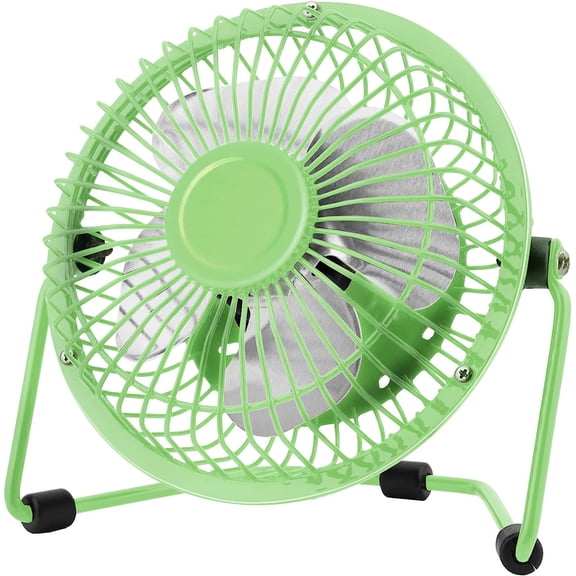 Tutuviw 4" USB Personal Desk Fan – Portable Mini Table Cooling Fan - Plugs into Computer - Adjustable 360° Tilt, Quiet, Rubber Grip Feet-Green