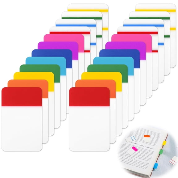 Tutuviw 480 Pcs Sticky Tabs 1 Inch Adhesive Book Tabs Removable Page Markers Repositionable Note Tabs for Documents Books Paper Notebooks Filing Folders