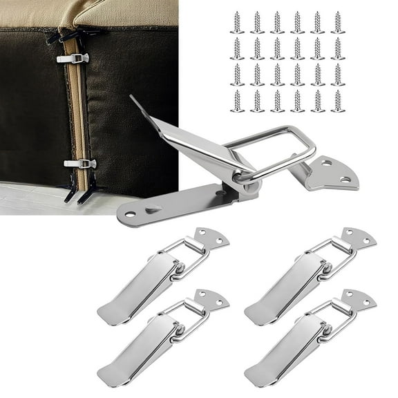Tutuviw 4 Pcs Sectional Couch Connectors to Make Sectional Stay,Stainless Steel Sofa Clips with 30Pcs Screws,Modular Bracket Couch Clamps for Modular Sectionals,Furniture Connectors to Hold in Place
