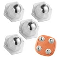thumbnail image 1 of Tutuviw 4Pcs Self Adhesive Caster Wheels Appliance Rollers 1 Inch 360º Swivel Stainless Steel Sticky Universal Wheels No Drilling Silent Large Load Capacity for Storage Box Small Furniture, 1 of 7